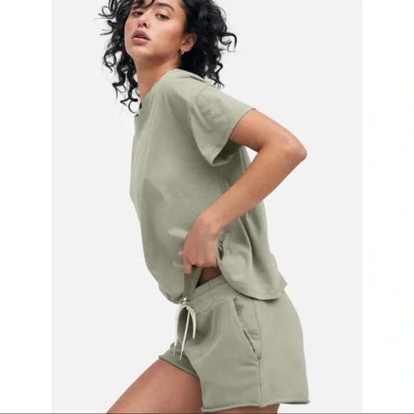 MATE the Label Tops - MATE the Label Organic Cotton Raw-Neck Boxy Tee, XS